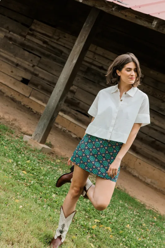 The Mini Skirt | Slate Mosaic