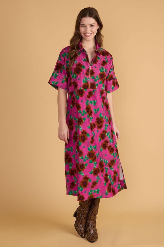 Monica Dress in Rose Court