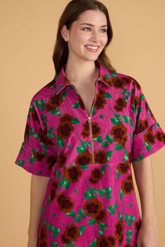 Monica Dress in Rose Court