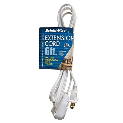 EE15W 15IN WHT EXTENSION CORD