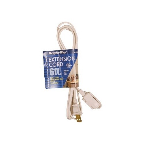 EE6W 6IN WHITE EXTENSION CORD