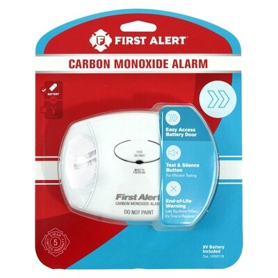 Carbon Monoxide Alarm, Electrochemical Sensor, Battery, 85 dB Audible Alert