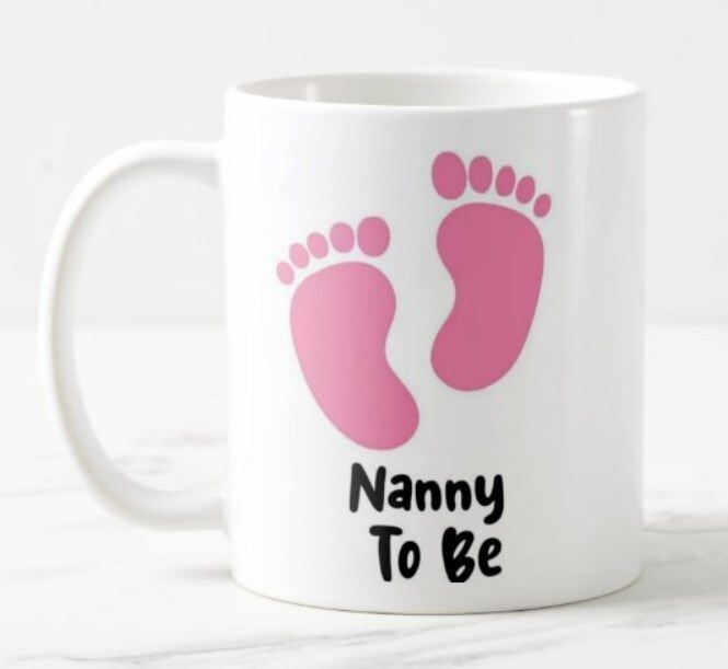 Grandad and Nanny To Be  Ceramic 2 Mug set Baby Girl (pink)