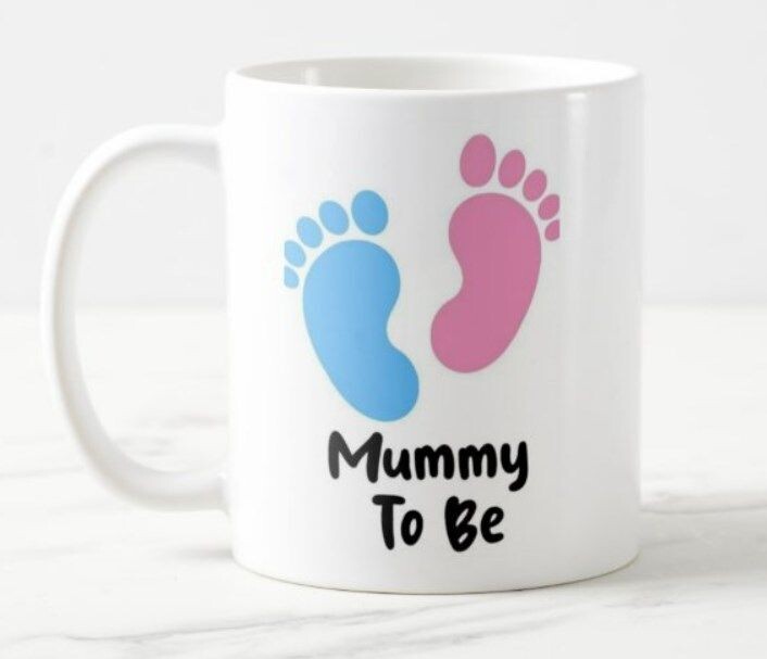 Mummy & Daddy To Be  Ceramic 2 Mug set Gender Unknown (pink/blue)