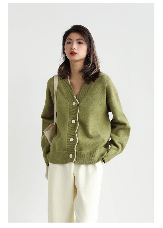 Sweater Coat Women&#39;s Autumn And Winter Korean Style Loose Knitted Cardigan Top