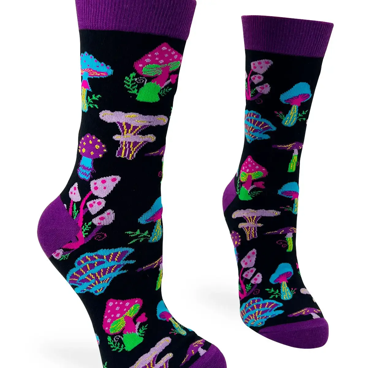 Trippy Mushrooms Women&#39;s Novelty Crew Socks