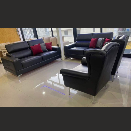 Salon Authentique cuir noir