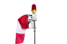 LIGHTED HELIPAD WINDSOCK WITH FRAME