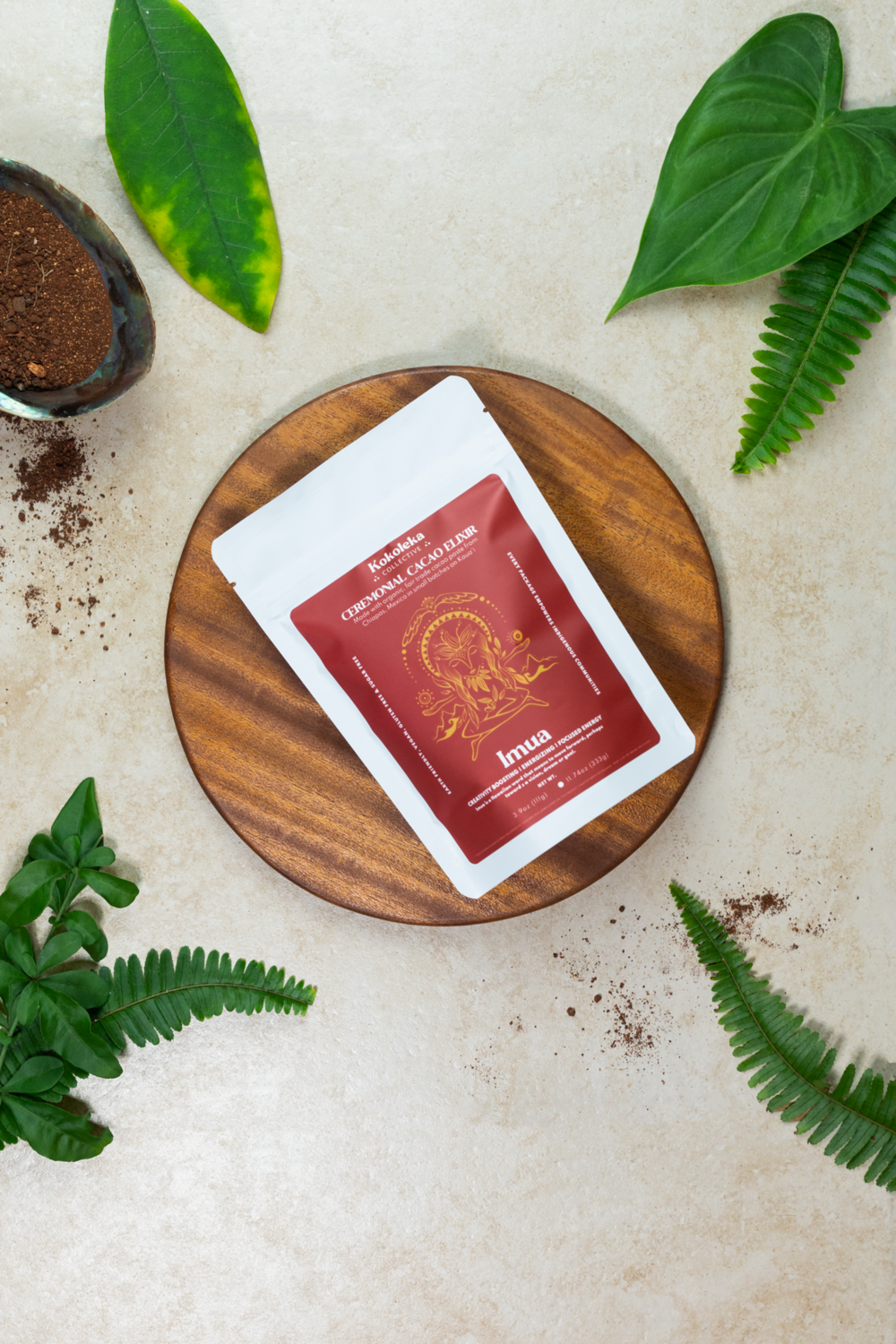 Ceremonial Cacao Healing Powder (111g), Purpose: Imua | Creativity Boosting, Energizing, Focused Energy
