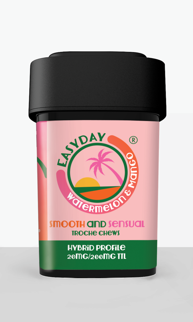 THC Gummies - Smooth and Sensual Watermelon &amp; Mango | 20 mg | 10 Count