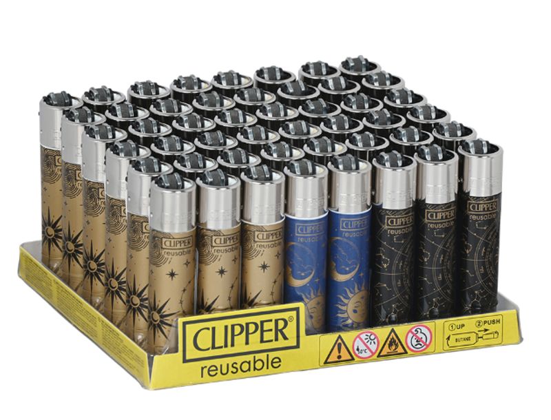 Lighters - Refillable Clipper Lighters Celestial Design