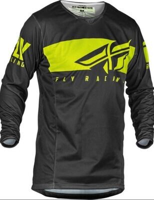 FLY RACING KINETIC MESH SHIELD JERSEY GREY/HI-VIS
