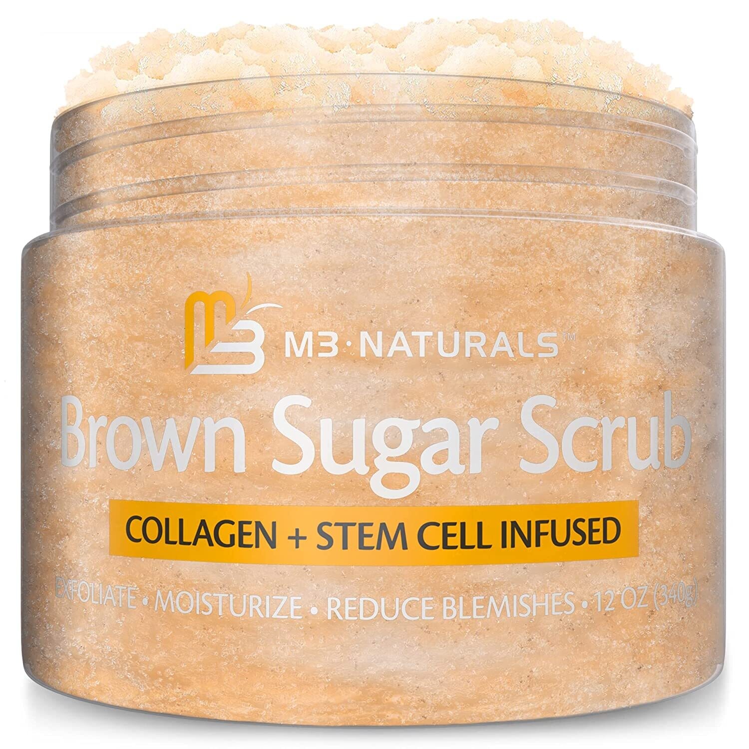M3 Naturals Brown Sugar Body Scrub with Collagen