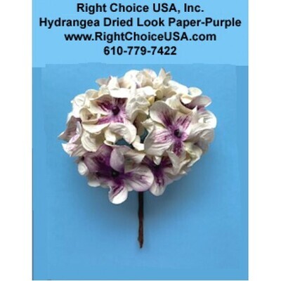Paper Hydrangea- Purple/White