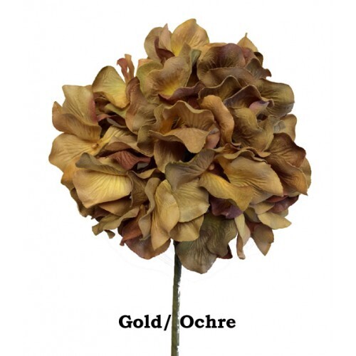 Hydrangea-Parchment/Paper in Gold/Orhre - 12 per order
