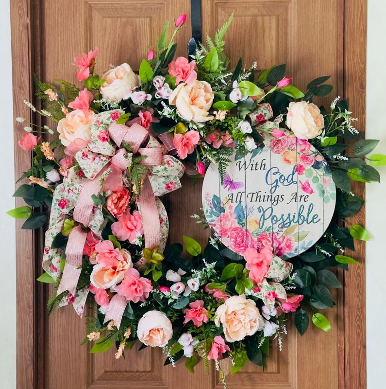 WITH GOD ALL THINGS ARE POSSIBLE WREATH