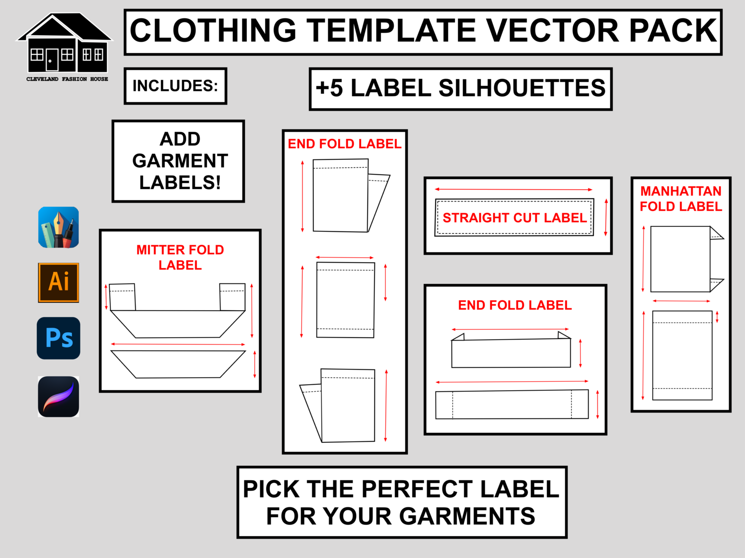 Clothing Label Template Pack