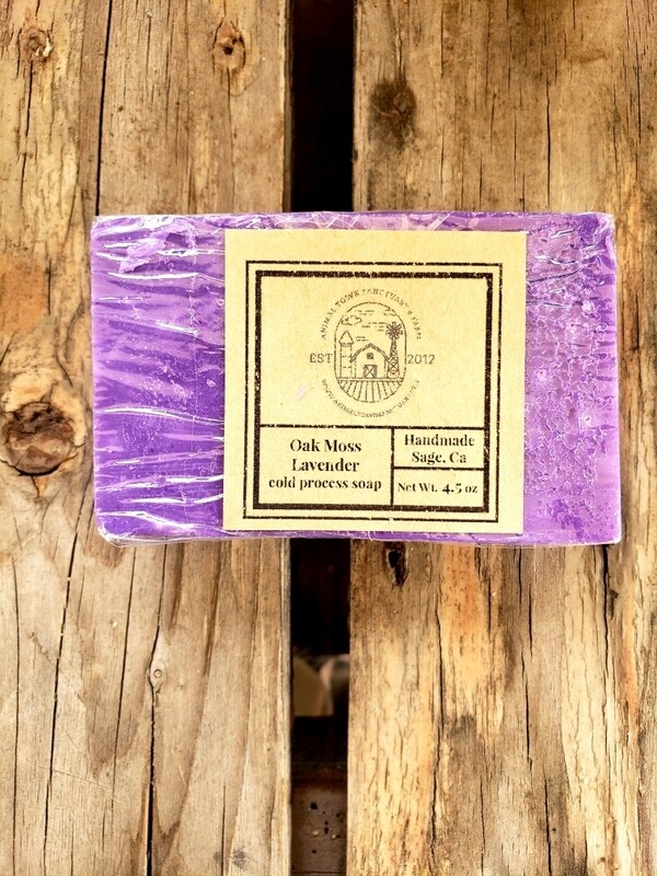 Oak Moss Lavender Scrub - Handmade Cold Process Soap Bar
