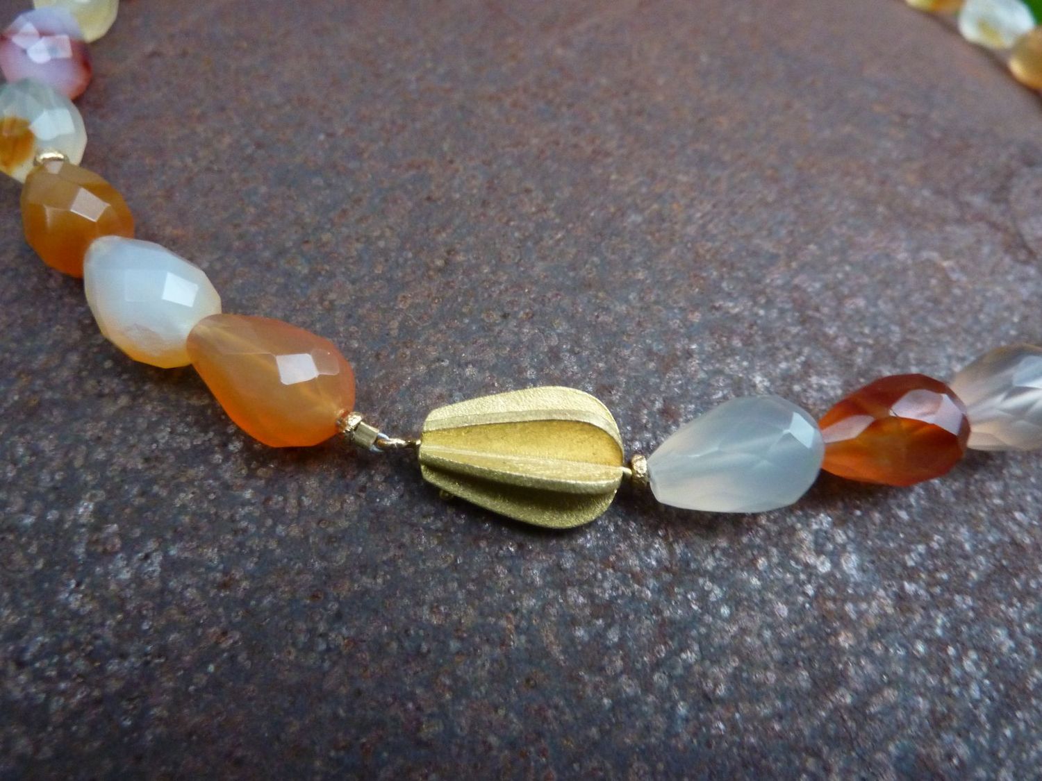 Collier Karneol, 750°°° Gold