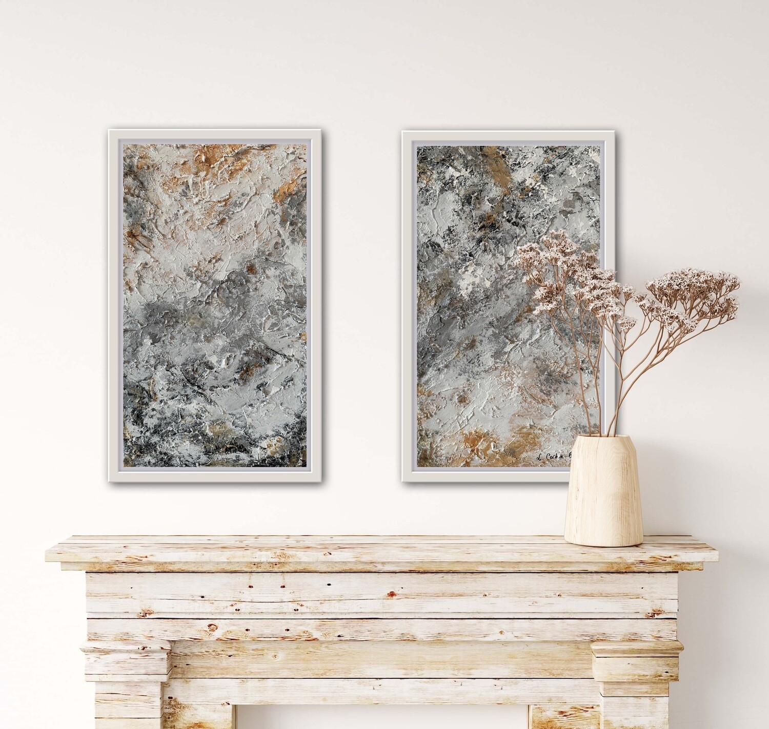 Two Precious Metallic Paintings