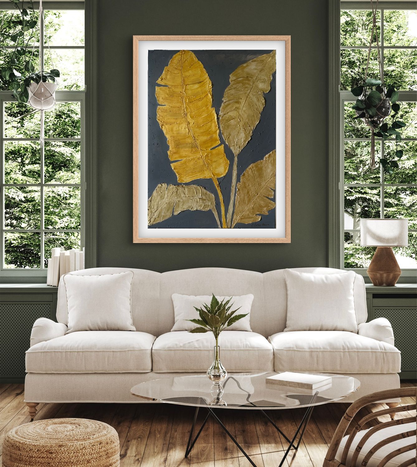 Golden Tropical Leaves