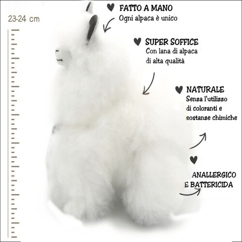 Peluche in lana di alpaca 23-24cm