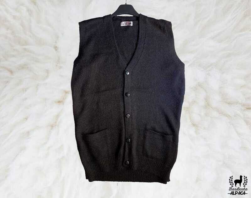 Gilet uomo in lana baby alpaca