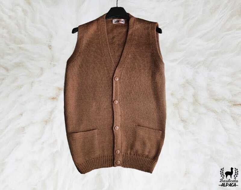 Gilet uomo in lana baby alpaca