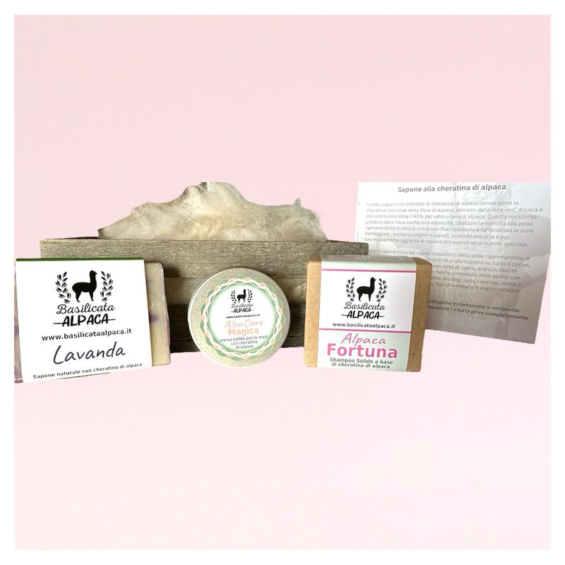 Confezione regalo alla cheratina di Alpaca + Lana Omaggio