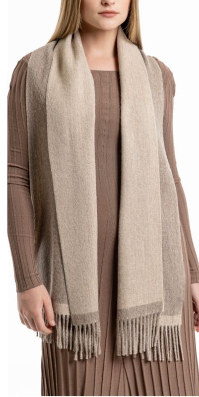 Sciarpa Unisex double face 100% Lana di Baby Alpaca