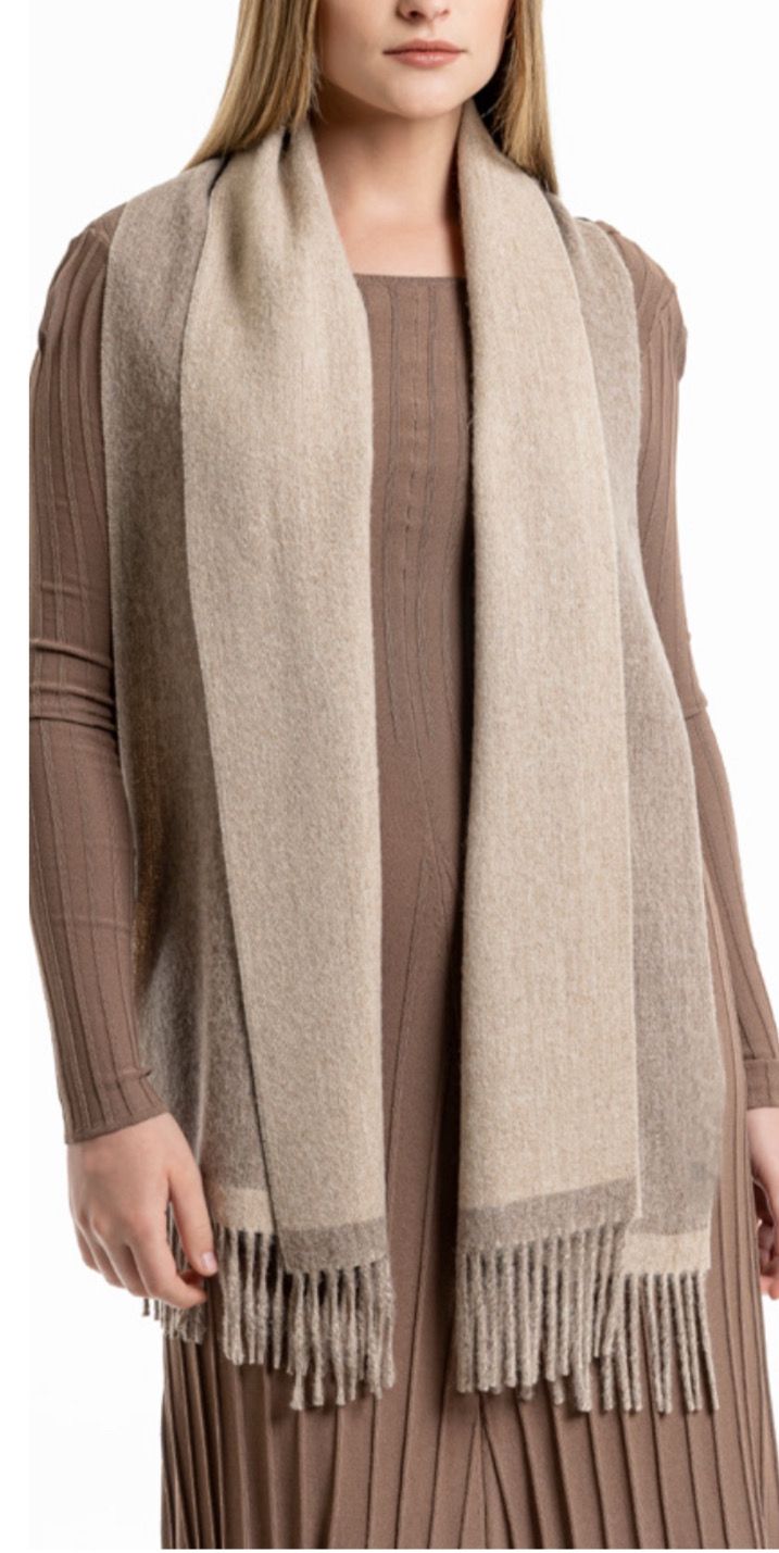 Sciarpa Unisex double face 100% Lana di Baby Alpaca