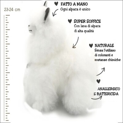 Peluche in lana di alpaca 23-24cm