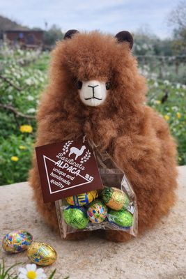 Peluche in lana di alpaca 23-24cm edizione di Pasqua con ovetti