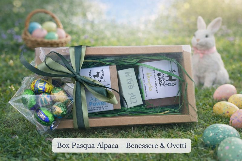 Cofanetto Pasquale Alpaca – Sapone, Shampoo, Burrocacao &amp; Ovetti”