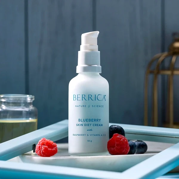 BERRICA SKIN DIET CREAM | BLUEBERRY + HYALURONIC ACID + VITAMIN A, C, E | PROVIDES SKIN NUTRITION