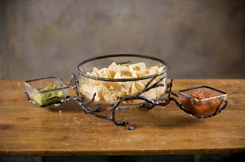 Twig Double Chip Dip Server