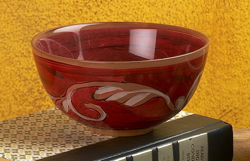 Glass Dessert Bowl- Painted / 4 pack