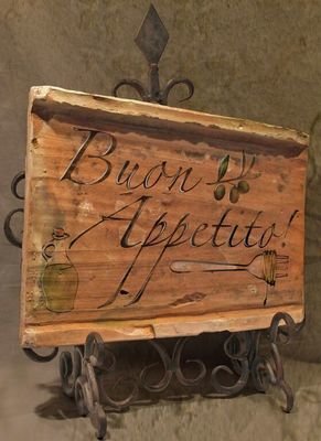 Painted Antique Tile - Buon Appetito
