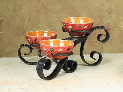 Amalfi Triple Bowl Server
