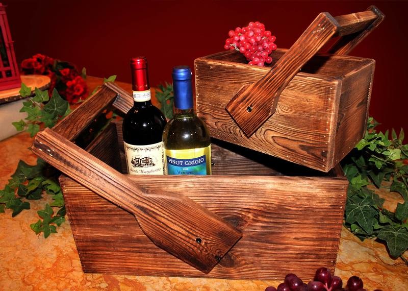 Tuscan Wood Crates - Set of 2 Small/Large