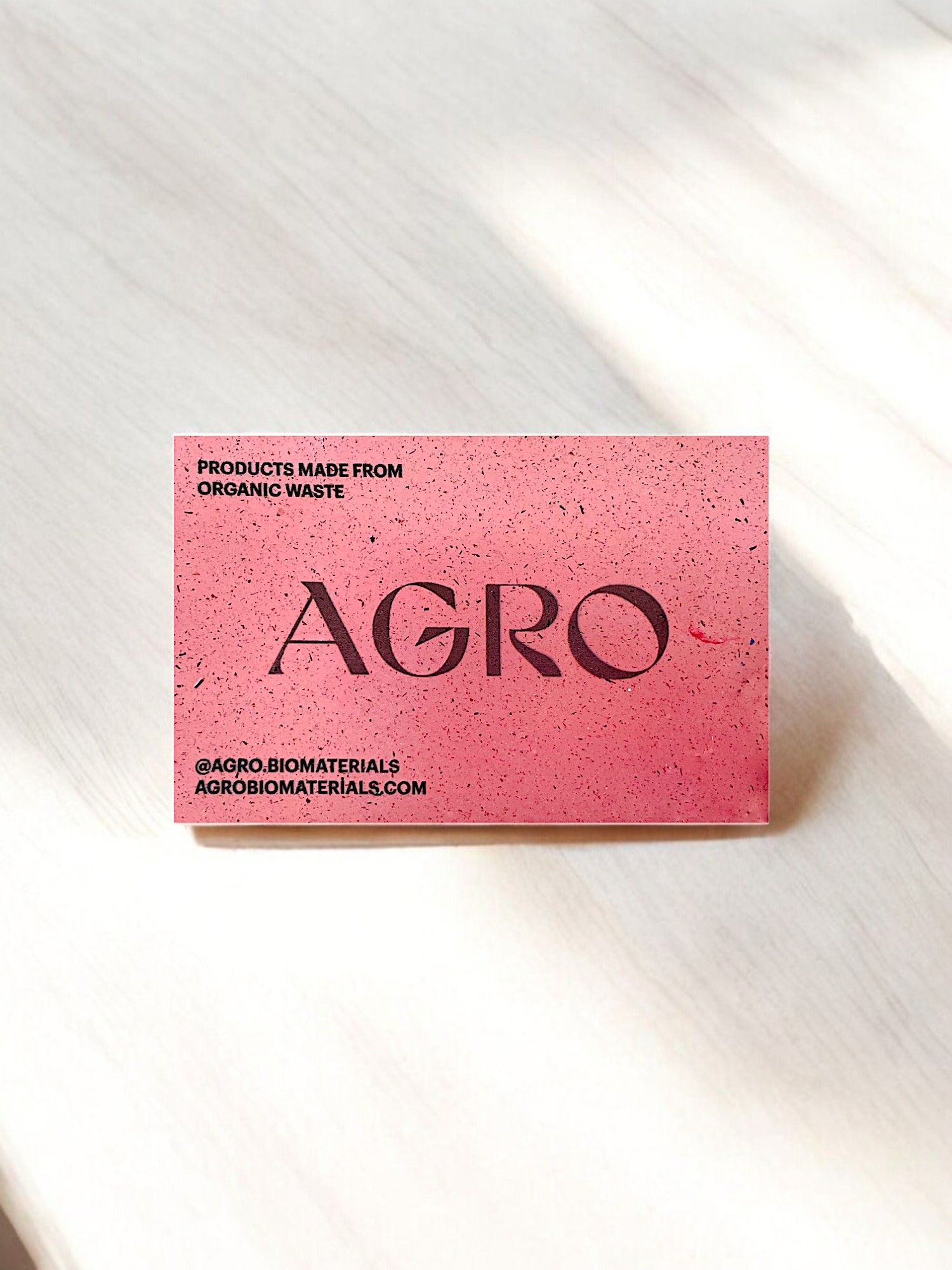 Tarjetas de visita de bioplástico