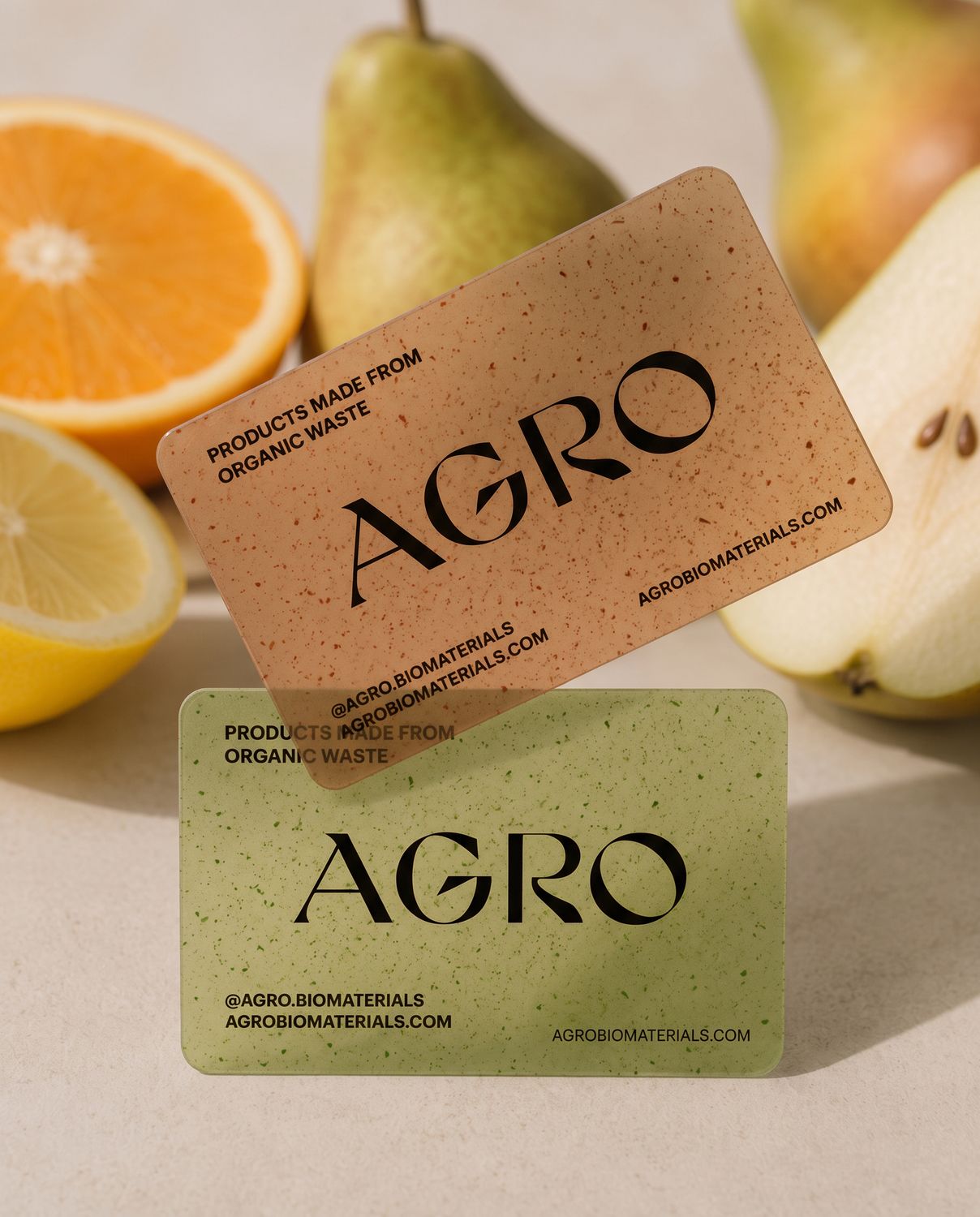 Personalized bioplastic business cards Personalized bioplastic business cards