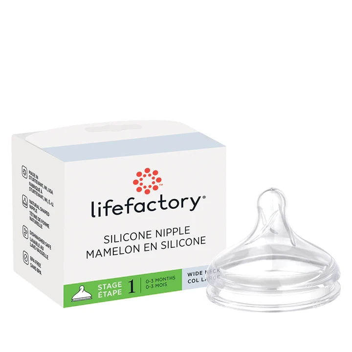 Extra bottle teat Lifefactory for wide stainless steel bottles 0-3m