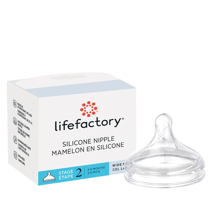 Extra bottle teat Lifefactory for wide stainless steel bottles 3-6m