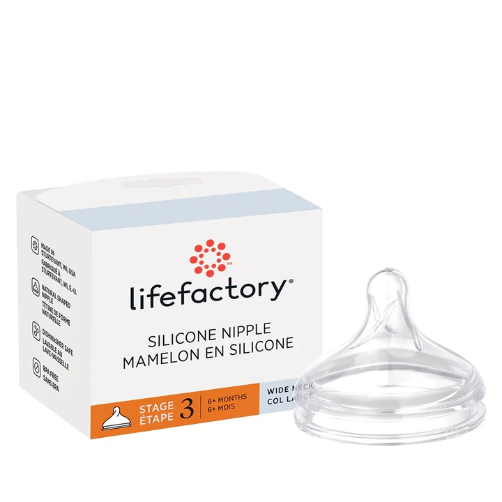 Extra bottle teat Lifefactory for wide stainless steel bottles 6m+