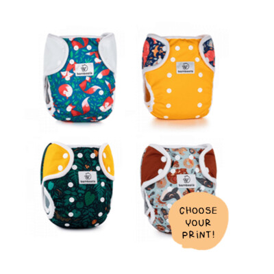 Diaper cover one size with snaps Bamboolik