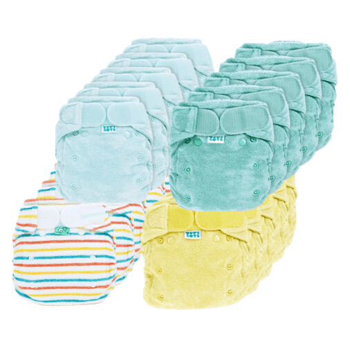 Economy pack 20 nappies Totsbots colored