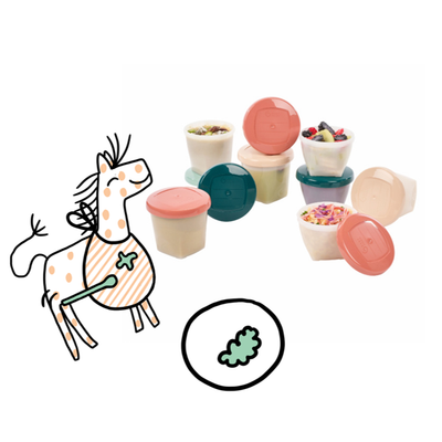 Food storage jars - biobased (16 pieces)
