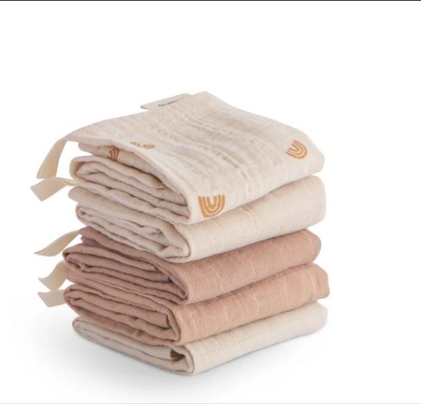 Washcloths - 5 pieces, Colour: Rainbow
