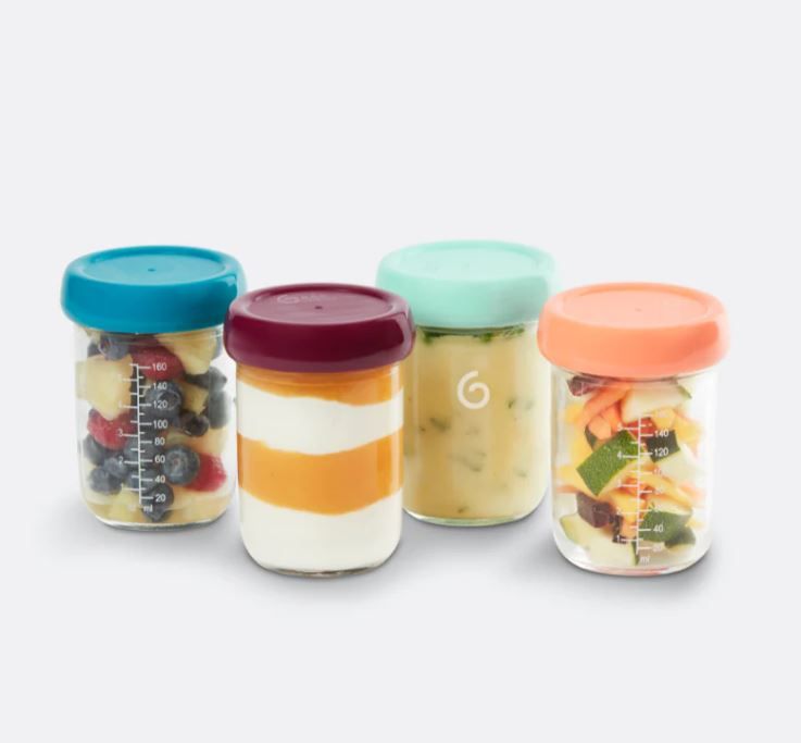 Bewaarpotjes voor voeding - glas (4 stuks)